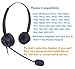 Audicom H201CSB Binaural Call Center Headset Headphone with Mic for Cisco Unified Telephone IP Phones 7931G 7940 7941 7942 7945 7960 7961 7962 7965 7970 and M10 MX10 Vista Modular Adapters