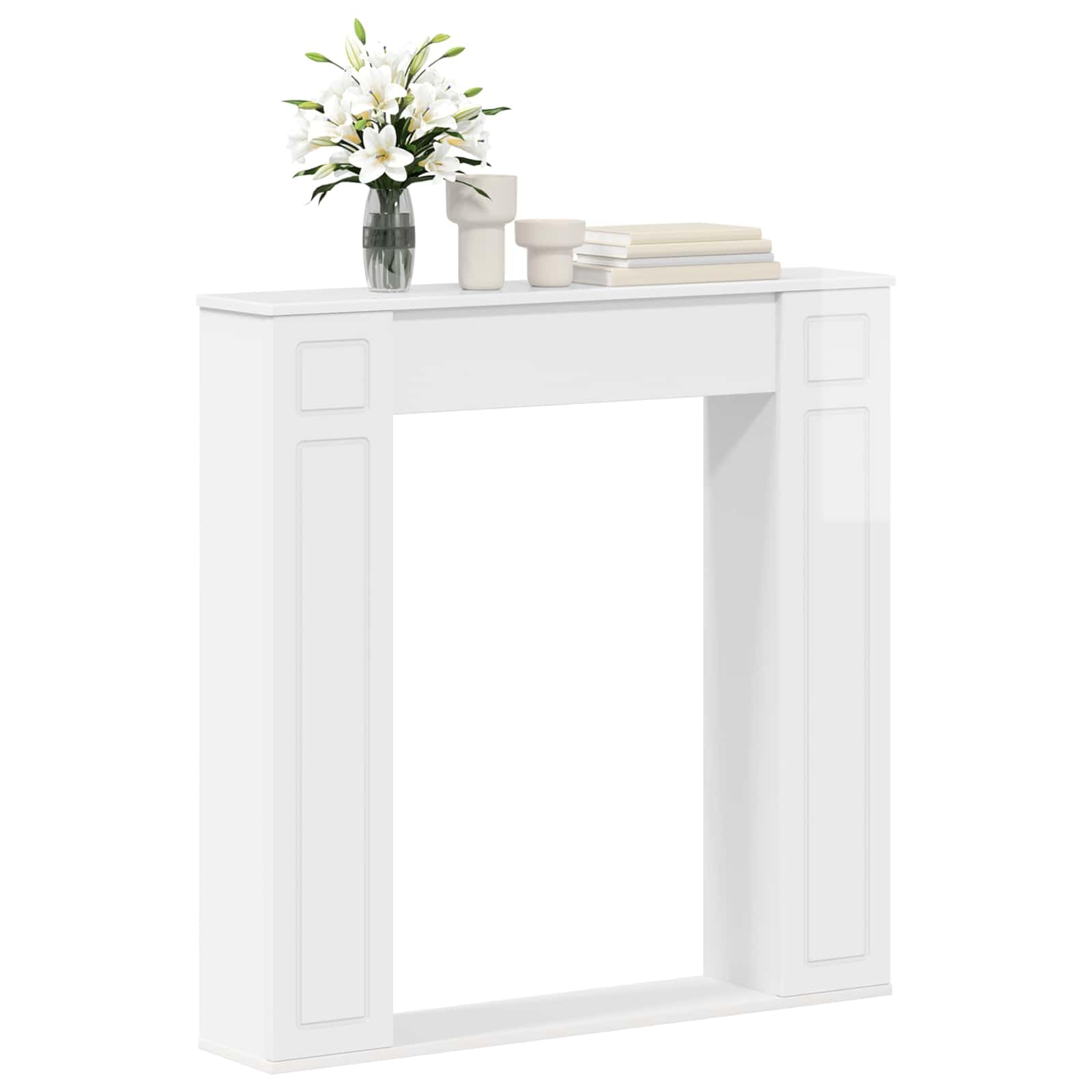 Cornice decorativa per camino in legno, 100 x 20 x 100 cm