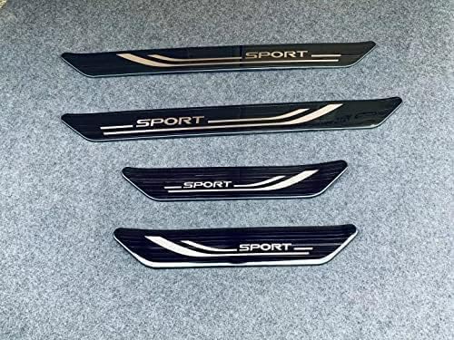 GZBFTDH Door Entry Guard, Stainless Steel Car Door Sill Protector Cover, for Lexus NX200 NX350 2022 Kick Panels Guard Scuff Plate 4PCS, Automotive Interior Accessories (Black)