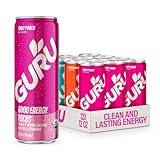 GURU PUNCH Organic Energy Drinks Variety Pack, Clean Energy Drink with Plant Based Natural Caffeine from Green...