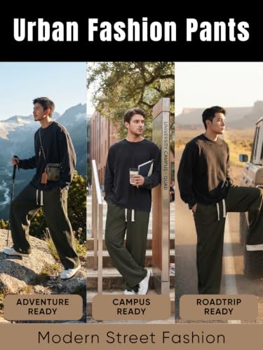 Image of GRECIILOOKS Korean Style Track Pants for Men - Loose Fit Lycra Cargo Joggers | Trendy Gym & Streetwear Bottoms with Utility Pockets (Available in Plus Size)