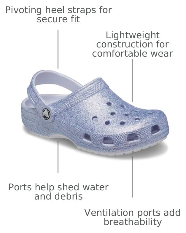 Image of Crocs Kids Classic Glitter Clogs