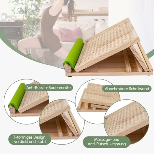 Wadendehner F Fityle Schrägbrett aus Holz für Dehnungstraining