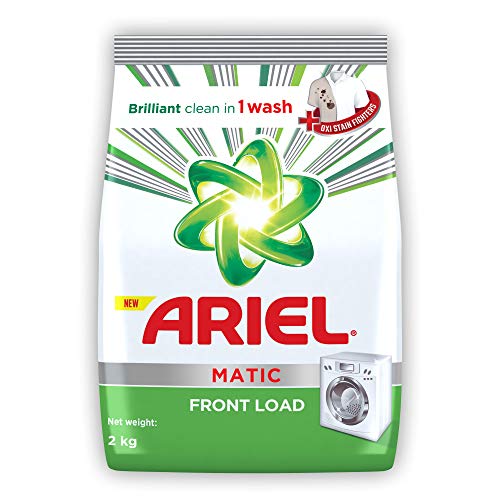 Image of Ariel Matic Liquid Detergent Front Load Refill Pouch, 2 Litre & Ariel Matic Front Load Detergent Washing Powder - 2 kg