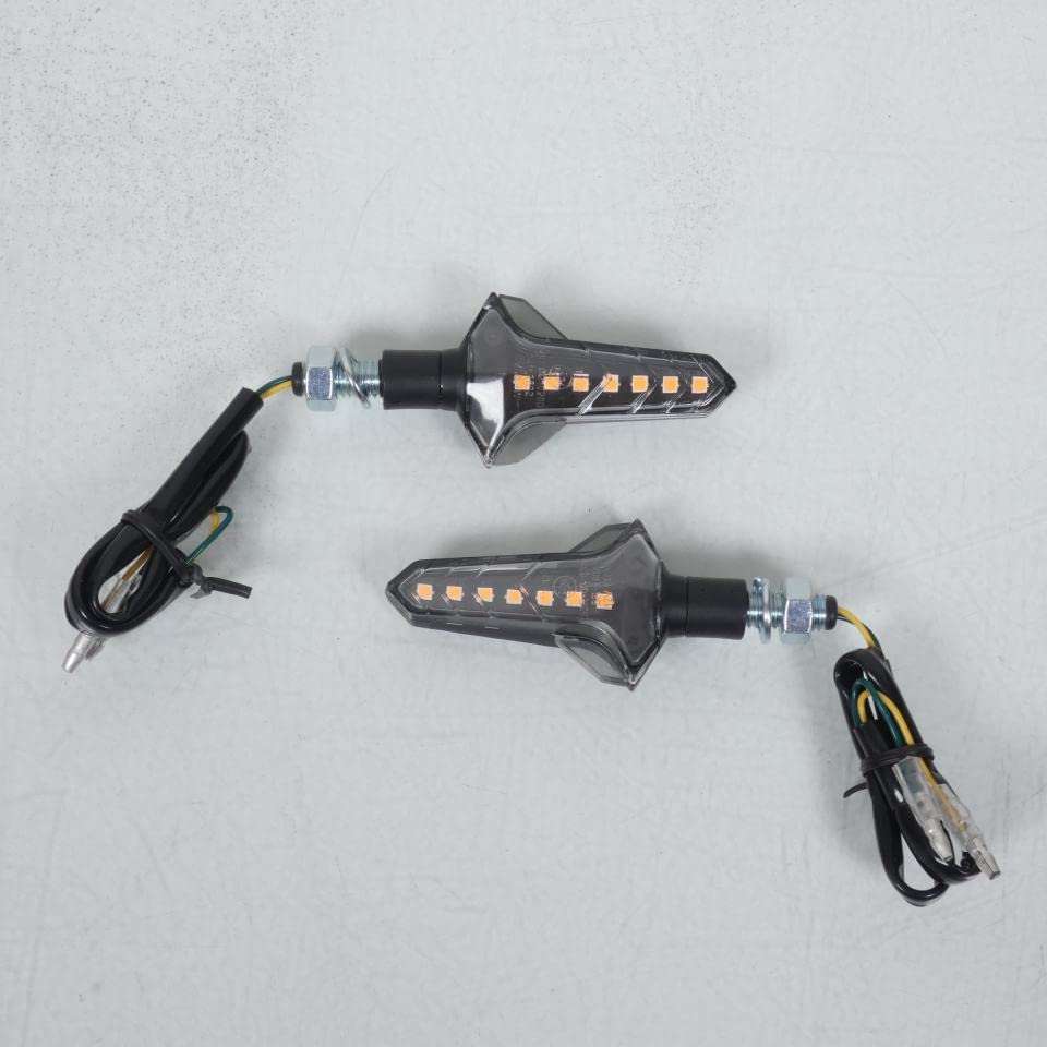 Chaft - Par de intermitentes secuenciales LED 12 V WAPON negro para moto Triumph IN1104