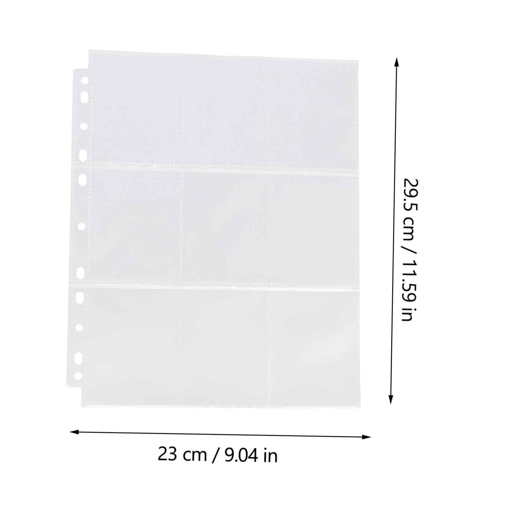 SOLUSTRE 20Pcs Transparent Photo Album Inner Page Bags for Game Pictures Protective Covers for Photos Postcards and Collectibles for Home and Office Organization