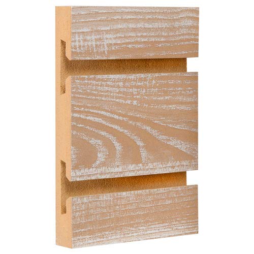 Standard Cut Slatwall Panel in Ash Barnwood Finish 4 Foot H