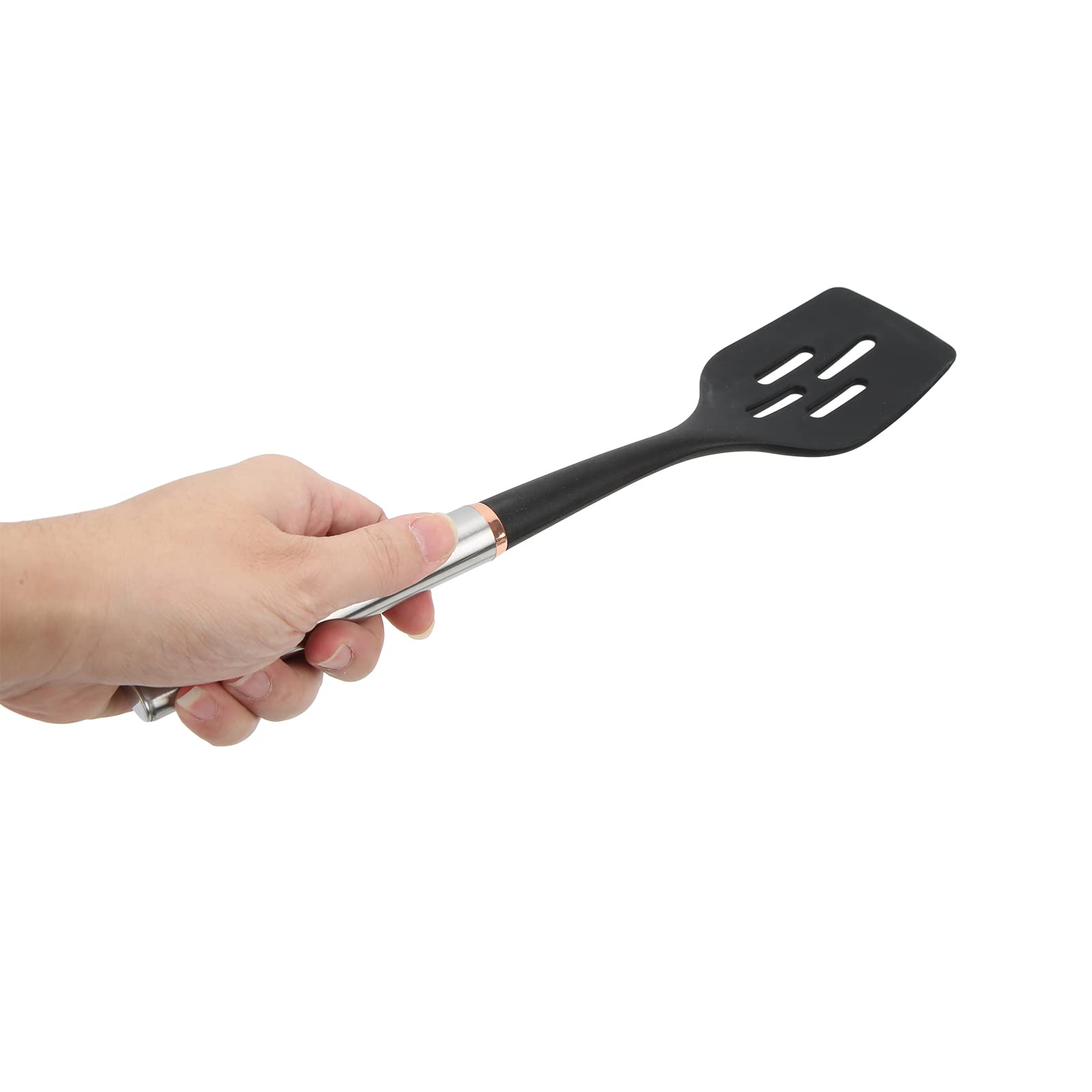 14-teiliges Kochutensilien-Set aus Silikon, Küchenutensilien-Set aus Edelstahl mit Wärmeisolierten Griffen, Flexible, Kratzfeste Werkzeuge für die Küche zu Hause und Im Restaurant