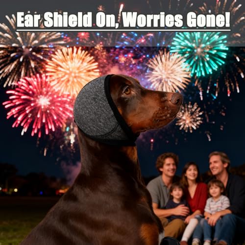 Ohrenschutz Hund, Gehörschutz Hund für Silvester, Geräuschunterdrückung wasserdichte Ohrstöpsel Für Kleine Große Hunde, Lärmschutz, Wasserdicht, Verstellbar, Für Geräuschblockierung, Beruhigung, S