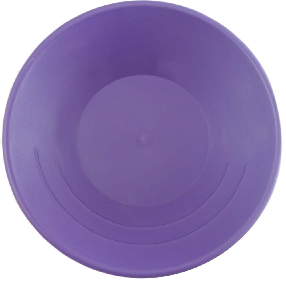 KING LODE 10" (25.4 cm) Gold Miner's Pan | Violet Plastic | Built-in Ridges for Effective Trapping | Ideal for Mining, Beach Exploration & Education
