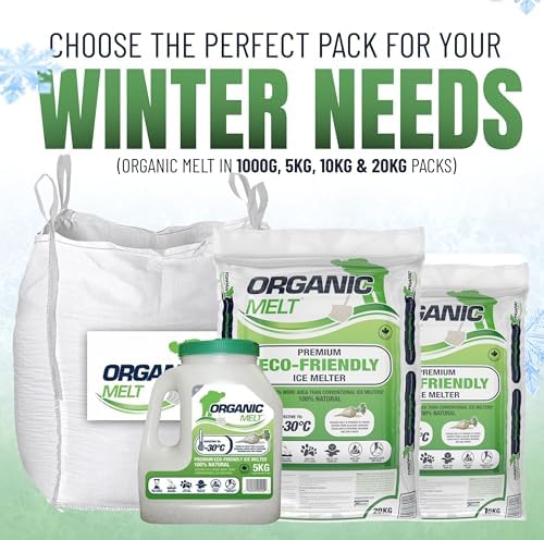 Ice Melt Safe for Concrete, Sidewalks, and Driveways – Pet-Friendly Snow Salt and Ice Melter – Organic Melt Granular De-Icing Product – Eco-Friendly, 20kg (44.1 lbs) Bag — view 6