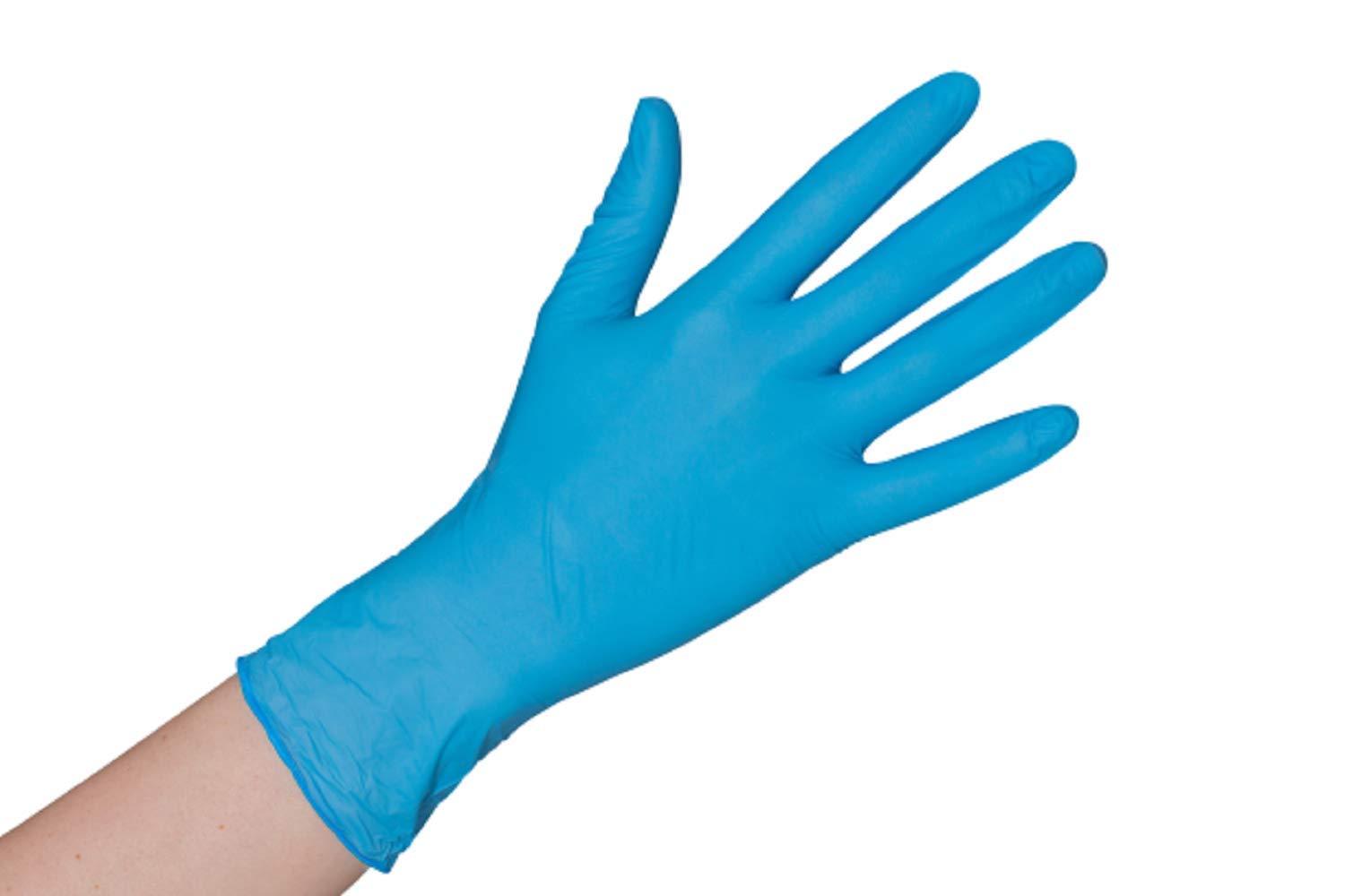 BICAP 100 guanti monouso in nitrile blu, senza talco, per uso alimentare, ISO 374-1:2016 T