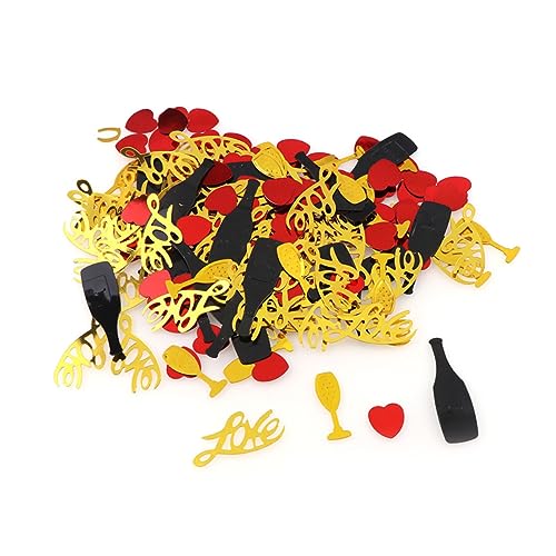 Gadpiparty 60g Confeti De Corazón Para Botella De Vino De Confeti Pequeño Diseño De Amor Accesorios Decorativos Para Bricolaje Suministros De Decoración Para Fiestas De San Valentín Hogar Caf