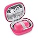 CaseSack Wireless Earbuds case for Samsung Gear IconX (2018 Edition), Galaxy Buds, Galaxy Buds 2019, Galaxy Buds+ Plus, Galaxy Buds+ Plus 2020, mesh Accessory Pocket, Elastic Secure Strap (Pink)