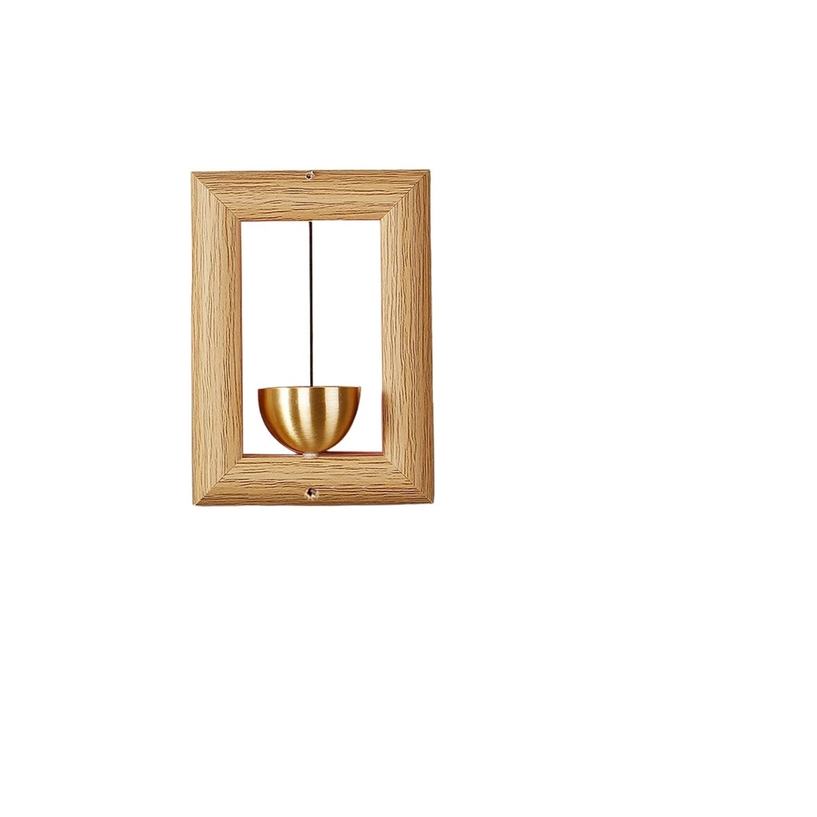 Pawuniscript Color 1 Magnetic Brass Doorbell Reminder With Wooden Wind Chimes - Self-Adhesive Home Decor For Doors(Color 1)
