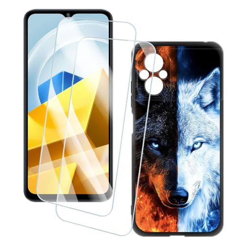 OAGELIM 2�Z�b�g �X�N���[���v���e�N�^�[ + �P�[�X Xiaomi Redmi Note 11R (6.58 �C���`) �Ƃ̌݊������� �A�[�e�B�X�e�B�b�N�J�X�^���v�����g�J�o�[�Ƌ����K���X�t�B���� �X�N���b�`�h�~ (�T)