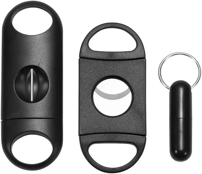 Cigar Cutter Set Classic Pocket V-Shaped Guillotine Puncher Stainless Steel Slicer Portable Accessories Tool