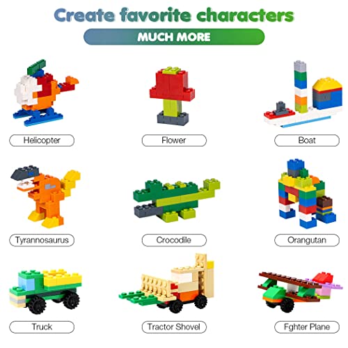 Lekebaby Classic Building Bricks Ensemble de 1546 pièces de blocs de construction basiques avec roues, STEM Creative compatible avec toutes les grandes marques – vue 2