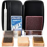KEPHALA Snowboard Wax Tool Snowboard Tuning Ski Waxing Kit with Wax and Brush Kit-Ski Waxing Brushes