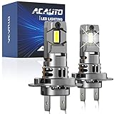 ACAUTO H7 LED Headlight Bulbs, 500% Brighter 20000LM Real 1:1 Mini Size H7 LED Bulb Non-Polarity No