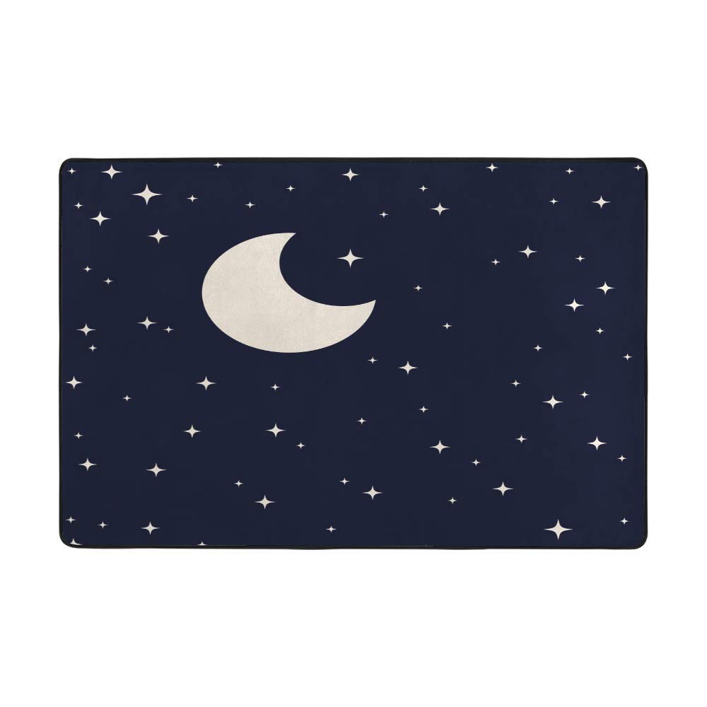 Grand tapis de sol lavable ciel étoilé 12,7x7,6 cm pour salon
