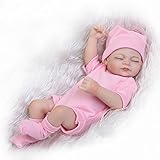 ZLXCAOB Reborn Baby Doll Girl Baby Bath Toy Full Silicone Body Eyes Close...