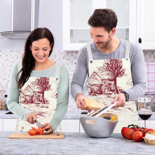Lot de 2 tabliers de cuisine ajustables multicolores One Large - 6
