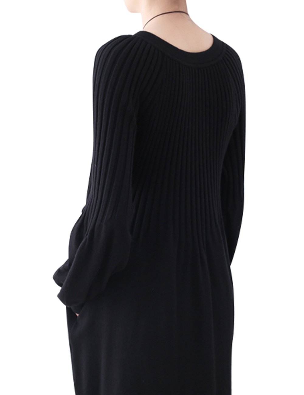 Youlee Donna Inverno Autunno Lana Maglione Vestito Abiti Lunghi a Manica lungaa