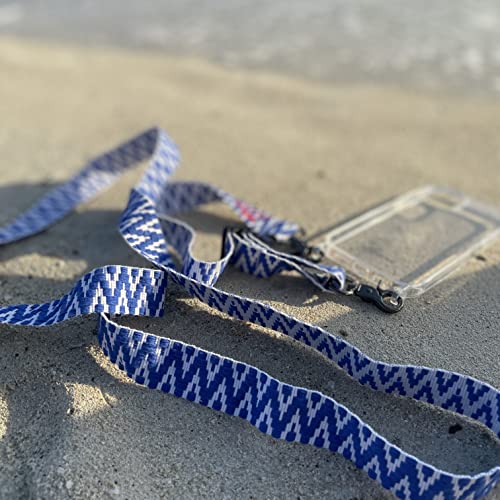 NOOMYA® Handykette True Blue | Baumwolle | Wechselband zum Umhängen | ohne Hülle | universal für Handyhüllen mit Ösen | iPhone Samsung Google Xiaomi | Taschengurt kl. Tasche Handytasche | Geschenk
