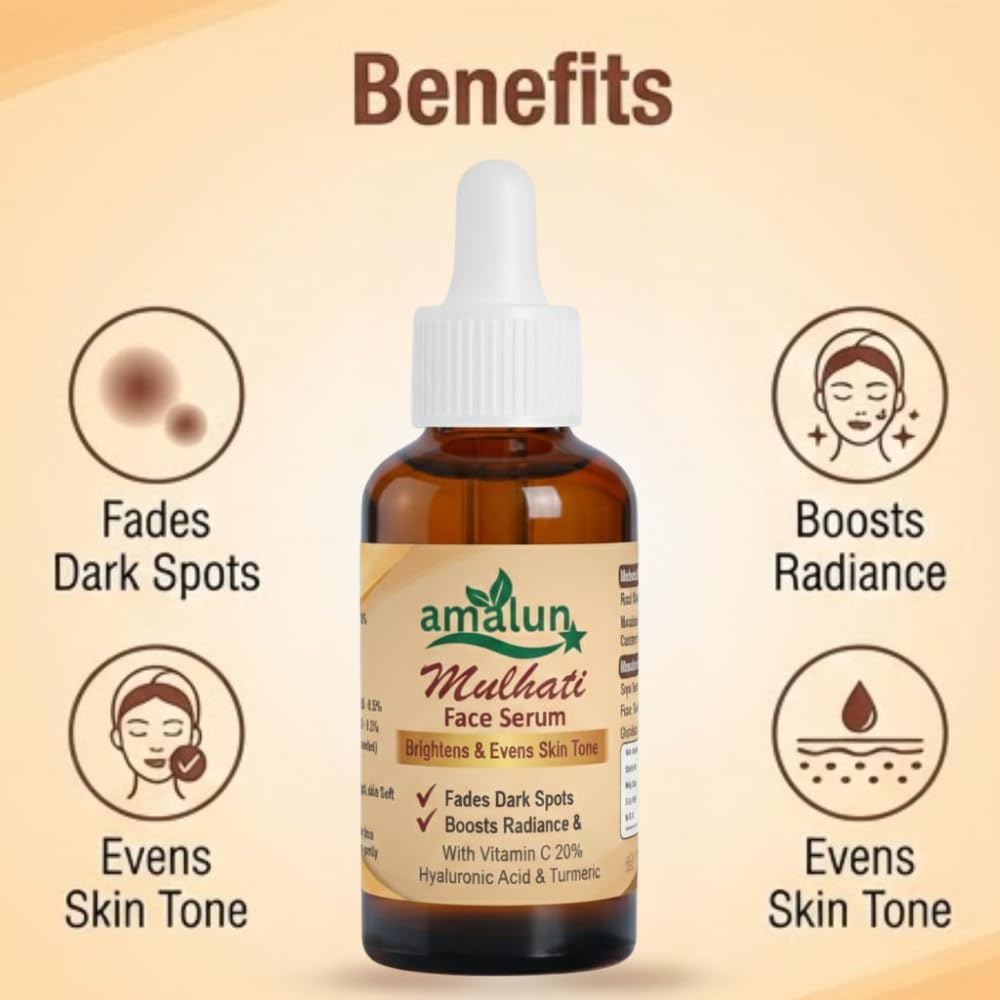 Ayurvedic Mulethi serum Under Eye Dark Circle Oil | Herbal Eye Care Oil with Manjistha, Licorice & Kumkumadi | Helps Reduce Appearance of Dark Circles & Puffiness | Non-Sticky Night Care | For Men & Women (30 ml) (Pack of 1) — Amazon image 6