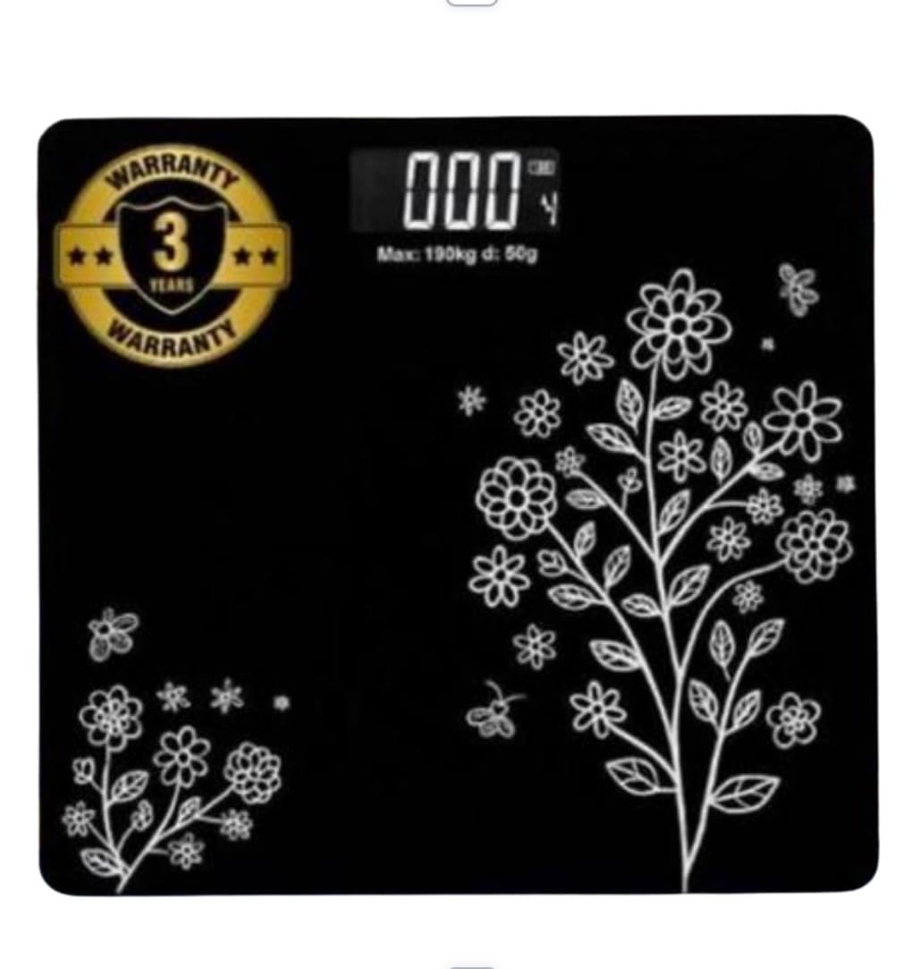 Digital Weighing Scale, Mandala Print, Multicolour, Bohemian Style, Glass Platform-image-49