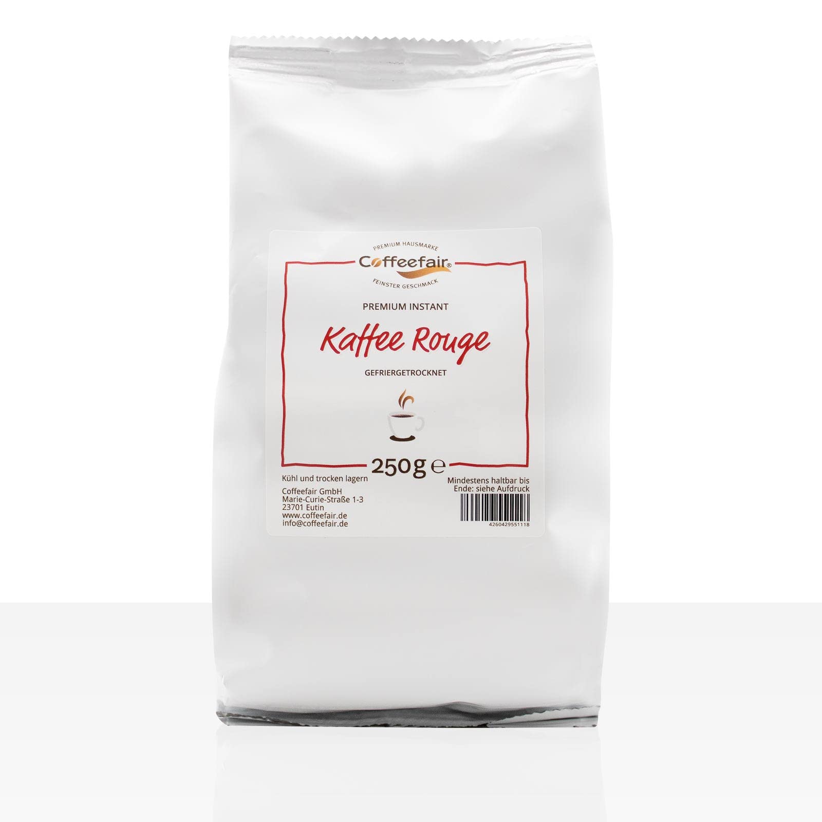 Coffeefair Premium Instant Kaffee Rouge 10 x 250g löslicher Instantkaffee für Kaffeevollautomaten & Vending-Automaten, kräftig & aromatisch