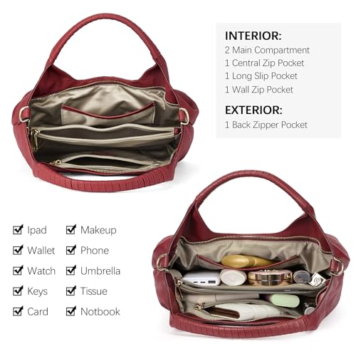 Image of BOSTANTEN Genuine Leather Purses for Women Designer Handbags Crossbody Shoulder Bags Top Handle Satchel with Adjustable Strap