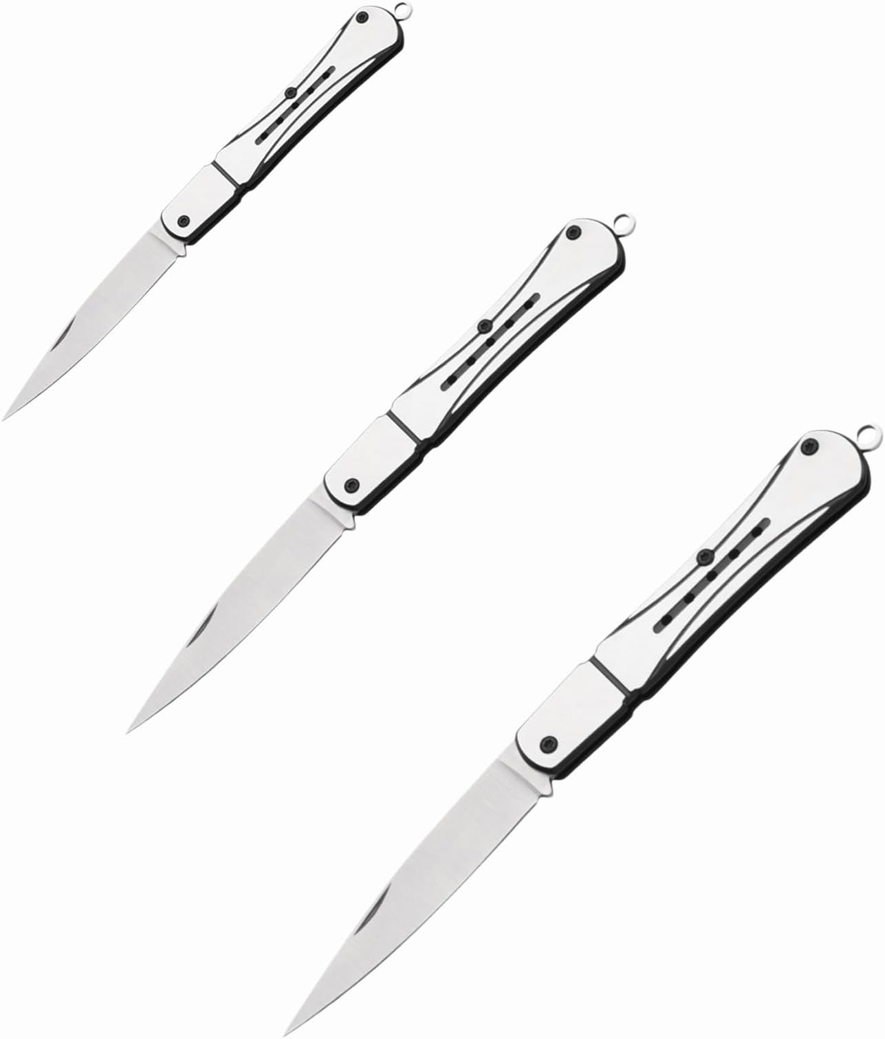 3 PCs Foldable Multi Tool with Steel Handle, UK Legal Small Pocket EDC Tool for Camping, Hiking, Box Opening etc