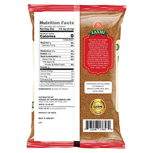 Laxmi Garam Masala 14 Oz (400Gm) | A Spicy And Aromatic Blend Of Our Various Salt Free Seasonings And Spices | Non-Gmo Product | For Cooking And Seasoning #TOP1