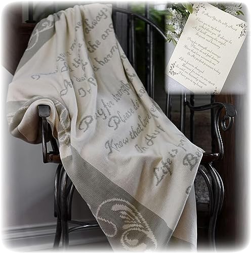 Memorial Comfort Blanket – Soft Knit Sympathy Gift for Loss of Loved One, in Loving Memory Remembrance Throw 70