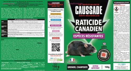 CAUSSADE Anti-Rats - 10 Pâtes Fluorescentes - 150g – vue 2
