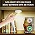 LUXSWAY LED Puck Light, Ultra-Thin Touch Lights, Battery Operated, Tap Lights, 60 Lumens, Stick on Lights, Under Cabinet Lighting, Ideal for Kitchen Cabinets, Closets, Garage and More, 3-Pack, White