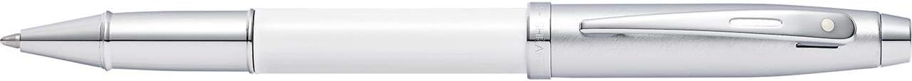 Sheaffer 100 White Lacquer Rollerball Pen with Chrome Trim