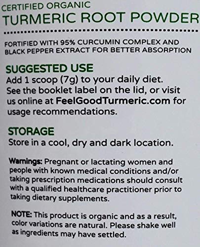 Feel Good Usda Organic Turmeric Powder, 16 Ounces #TOP2