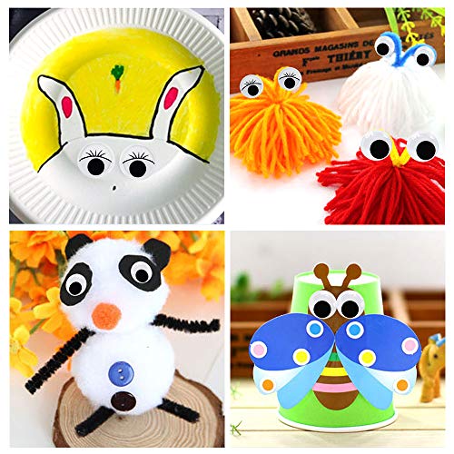 1210pcs googly wiggle eyes self adhesive for craft sticker multi sizes 4mm to 25mm for diy by zzyi