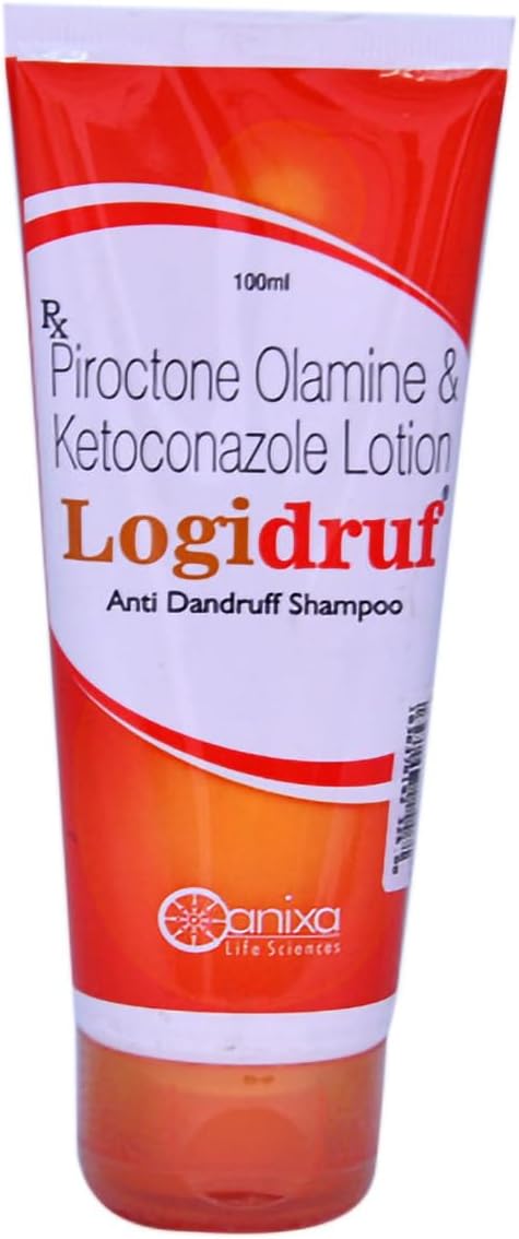 Logidruf - Bottle of 100ml Shampoo with Ketoconazole and Piroctone Olamine