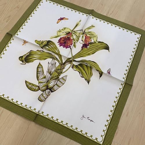 JIM THOMPSON ジムトンプソン スカーフ 蘭 蝶々 蛾 ② no.12のサムネイル