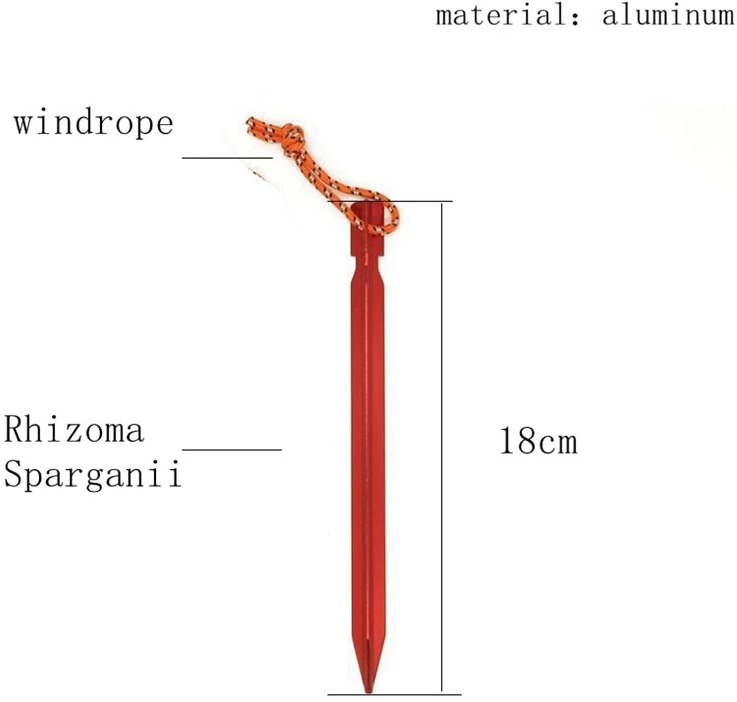 Picchetti per Tenda, Confezione da 10 Picchetti per Tenda da Esterno da 18 cm Accessori per Tende in Alluminio Picchetti per Tenda in Metallo per Campeggio all'aperto/Escursionismo/Zaino in spall