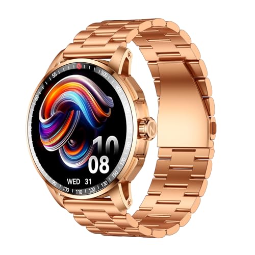 Image of itel Unicorn Max Smartwatch with 1.43 inch AMOLED Display, 1000 Nits Brightness, AI Voice Assistant, Bluetooth V5.3, IP68 Waterproof, 200+ Watch Faces, 100+ Sports Modes (Copper Gold)
