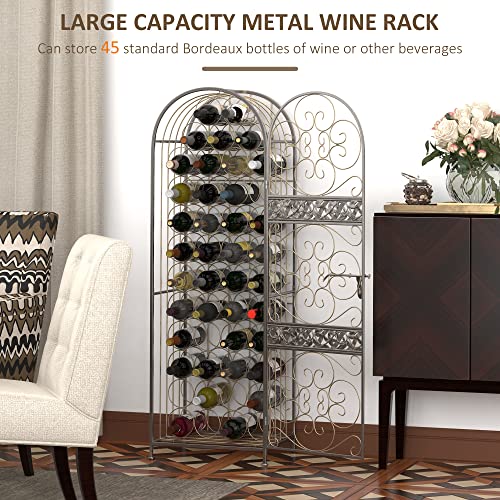 Soporte para 45 botellas de vino de hierro forjado miniatura 3