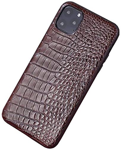 Coque iPhone 11 Pro Max crocodile marron anti-chute