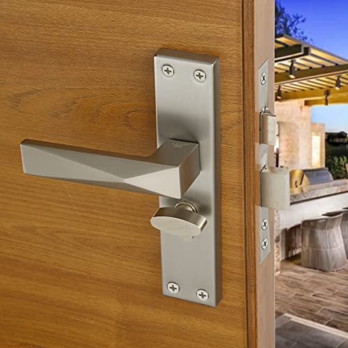Image of LAPO Mortise Door Lock for Home Main Door & Bedroom with Handle, Left-Right Fit 30-50mm Door Home Office Hotel, Heavy-Duty 60mm Cylinder, 45x45mm Body, 3 Brass Keys | Matt Finish | CY-131