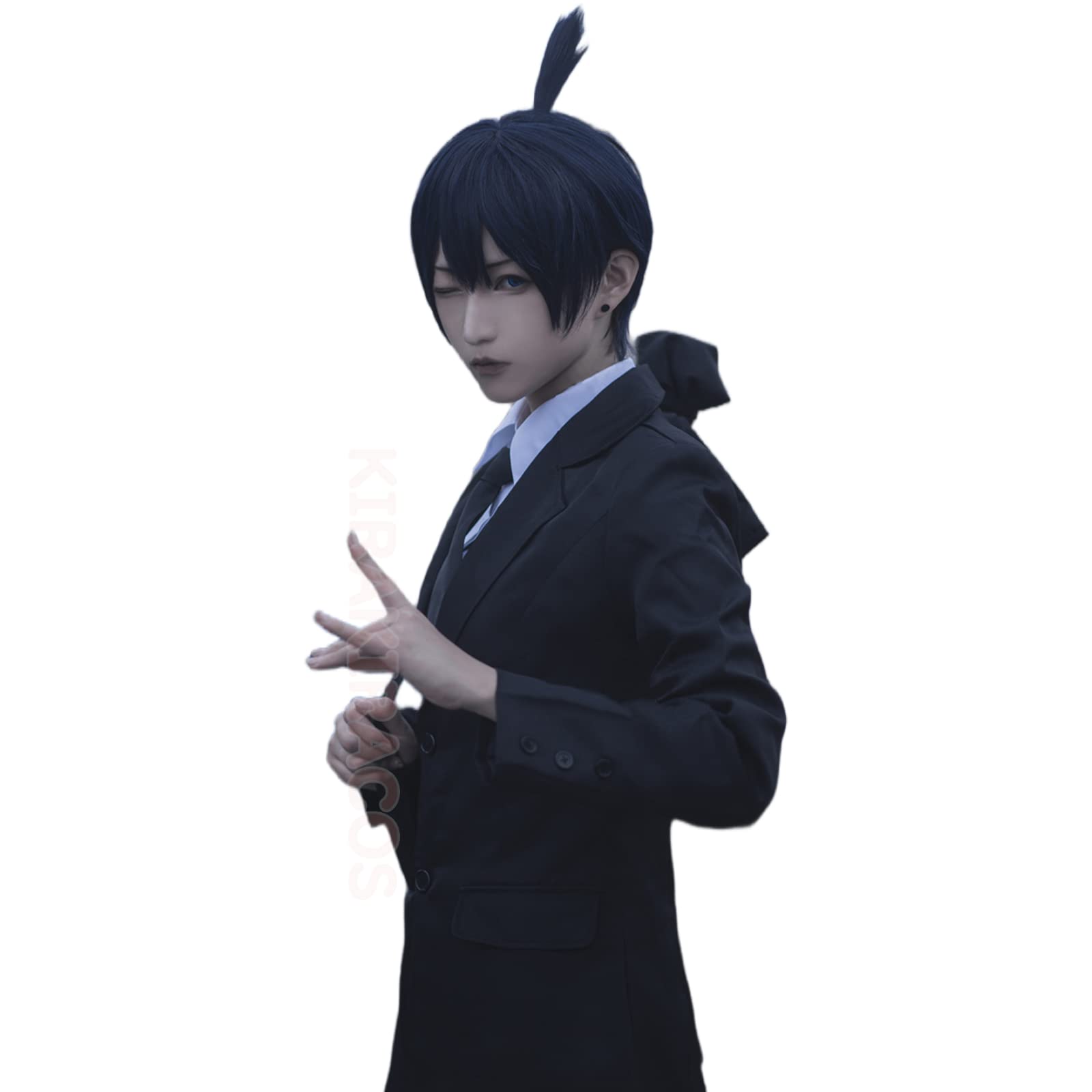 Amazon | チェンソーマン 早川 アキ コスプレ 衣装 ウィッグ 耳飾り