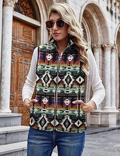 LOMON Womens Fuzzy Sherpa Fleece Jacket Lightweight Vest Cozy Sleeveless Cardigan Zipper Waistcoat Outerwear with Pocket2